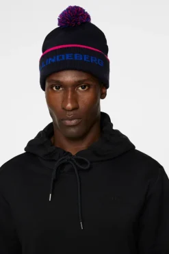 Accessories|Active<J.Lindeberg Stripe Beanie JLNavy