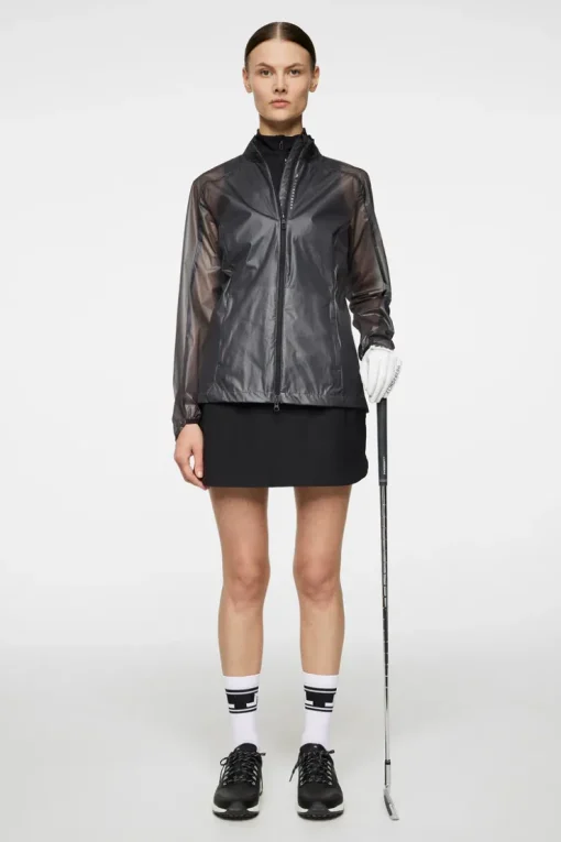 Golf|Outerwear<J.Lindeberg Thea Wind Jacket Black