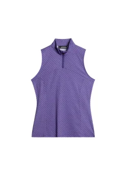 Golf|Tanks<J.Lindeberg Tiana Print Sleeveless Top ToneBridgeWisteriaS