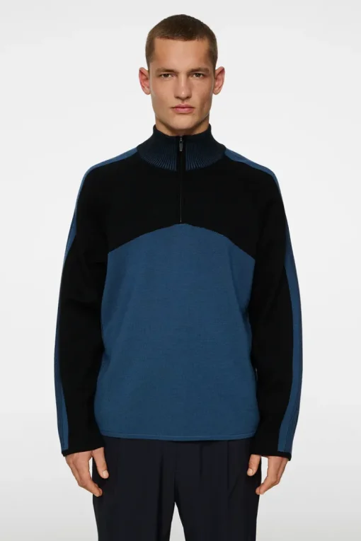 Knitwear|Tops<J.Lindeberg Tim Tech Knit Quarter Zip KeyLargo