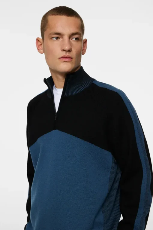 Knitwear|Tops<J.Lindeberg Tim Tech Knit Quarter Zip KeyLargo
