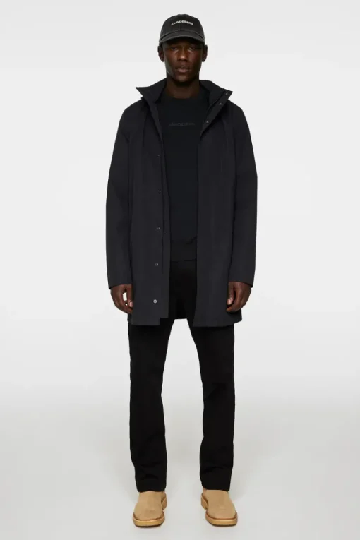 Jackets|Outerwear<J.Lindeberg Tobias 2L Midlength Jacket Black