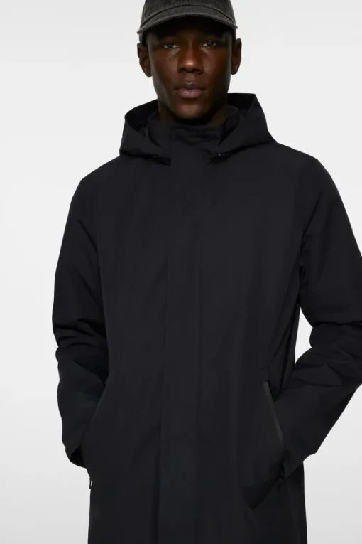 Jackets|Outerwear<J.Lindeberg Tobias 2L Midlength Jacket Black