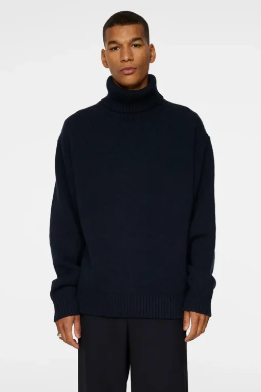 Après Ski<J.Lindeberg Todd Heavy Knit Turtleneck JLNavy