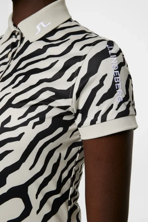 Golf|Tops<J.Lindeberg Tour Tech Print Polo TourTigerMoonbeamM