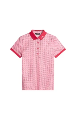 Golf|Tops<J.Lindeberg Tour Tech Print Polo TourGeoPinkS