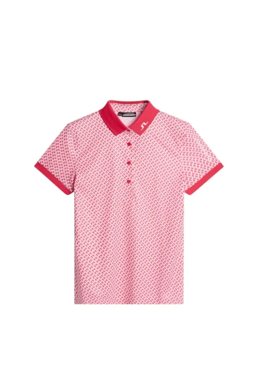 Golf|Tops<J.Lindeberg Tour Tech Print Polo TourGeoPinkS