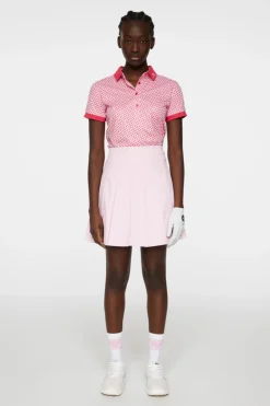 Golf|Tops<J.Lindeberg Tour Tech Print Polo TourGeoPinkS