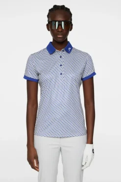 Golf|Tops<J.Lindeberg Tour Tech Print Polo TourGeoMoonbeamS