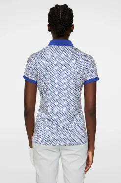 Golf|Tops<J.Lindeberg Tour Tech Print Polo TourGeoMoonbeamS