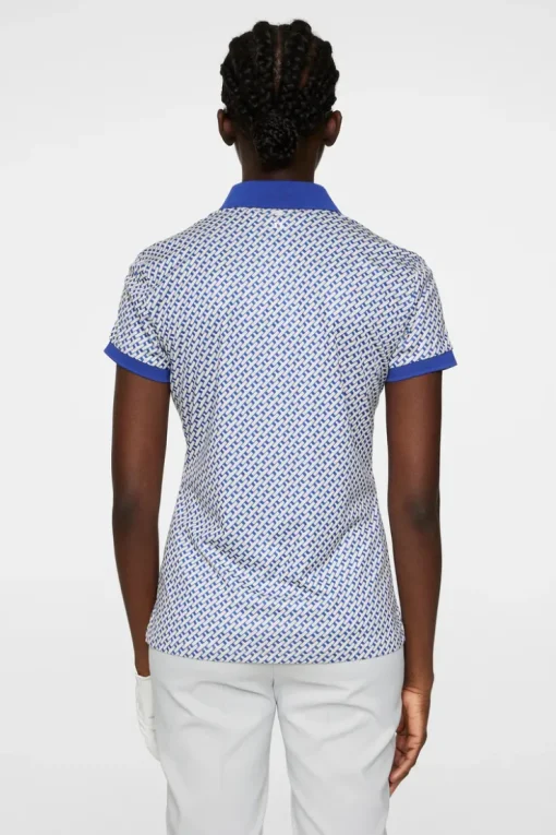 Golf|Tops<J.Lindeberg Tour Tech Print Polo TourGeoMoonbeamS