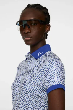 Golf|Tops<J.Lindeberg Tour Tech Print Polo TourGeoMoonbeamS