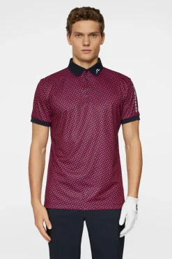 Golf|Polo Shirts<J.Lindeberg Tour Tech Print Polo TourGeoNavyS