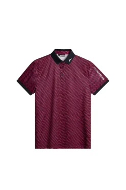 Golf|Polo Shirts<J.Lindeberg Tour Tech Print Polo TourGeoNavyS