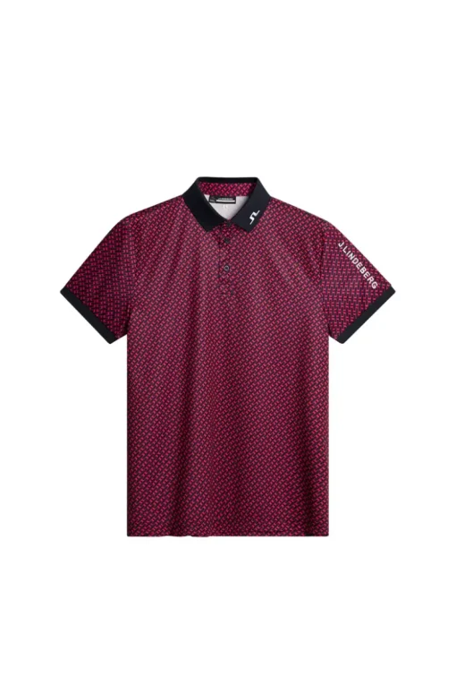 Golf|Polo Shirts<J.Lindeberg Tour Tech Print Polo TourGeoNavyS