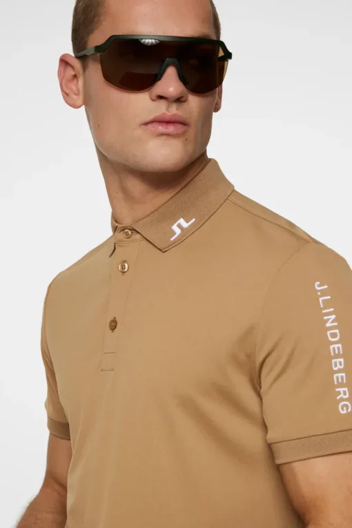 Golf|Polo Shirts<J.Lindeberg Tour Tech Slim Fit Polo TigersEye