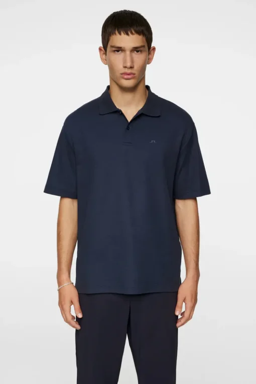 Polo Shirts|Tops<J.Lindeberg Trond Polo Pique JLNavy