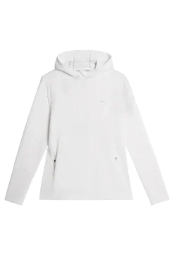 Golf|Base & Mid Layers<J.Lindeberg W Aerial Quarter Zip Hood White