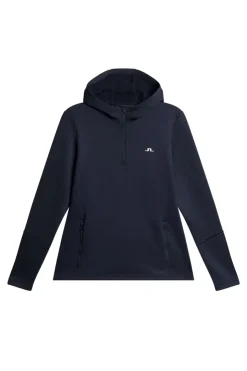 Golf|Ski<J.Lindeberg W Aerial Quarter Zip Hood JLNavy