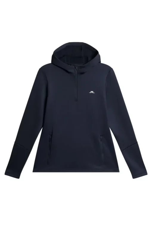 Golf|Ski<J.Lindeberg W Aerial Quarter Zip Hood JLNavy