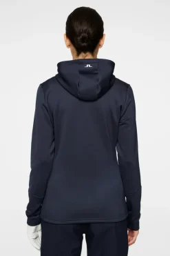 Golf|Ski<J.Lindeberg W Aerial Quarter Zip Hood JLNavy