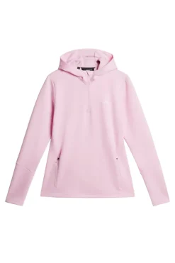 Golf|Base & Mid Layers<J.Lindeberg W Aerial Quarter Zip Hood Nosegay