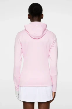 Golf|Base & Mid Layers<J.Lindeberg W Aerial Quarter Zip Hood Nosegay