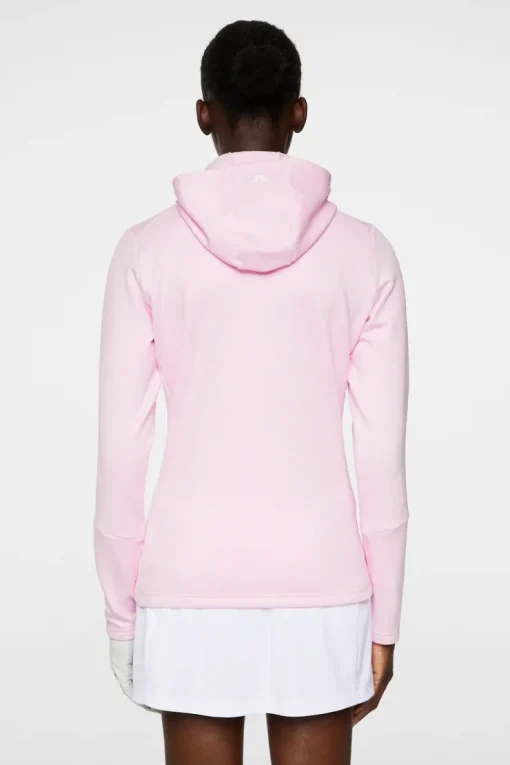 Golf|Base & Mid Layers<J.Lindeberg W Aerial Quarter Zip Hood Nosegay
