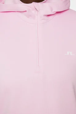 Golf|Base & Mid Layers<J.Lindeberg W Aerial Quarter Zip Hood Nosegay