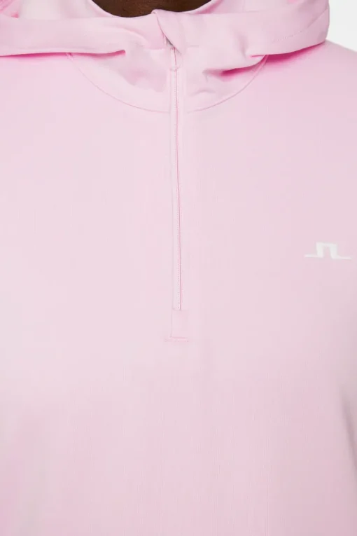 Golf|Base & Mid Layers<J.Lindeberg W Aerial Quarter Zip Hood Nosegay