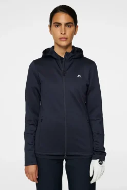 Ski|Golf<J.Lindeberg W Aerial Zip Hood JLNavy