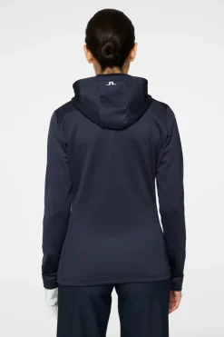 Ski|Golf<J.Lindeberg W Aerial Zip Hood JLNavy