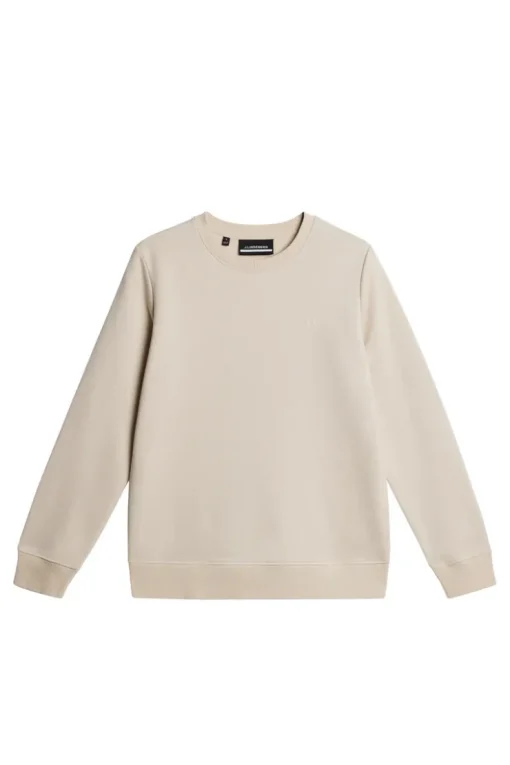 Active|Sweaters<J.Lindeberg W Alpha Crew Neck Moonbeam