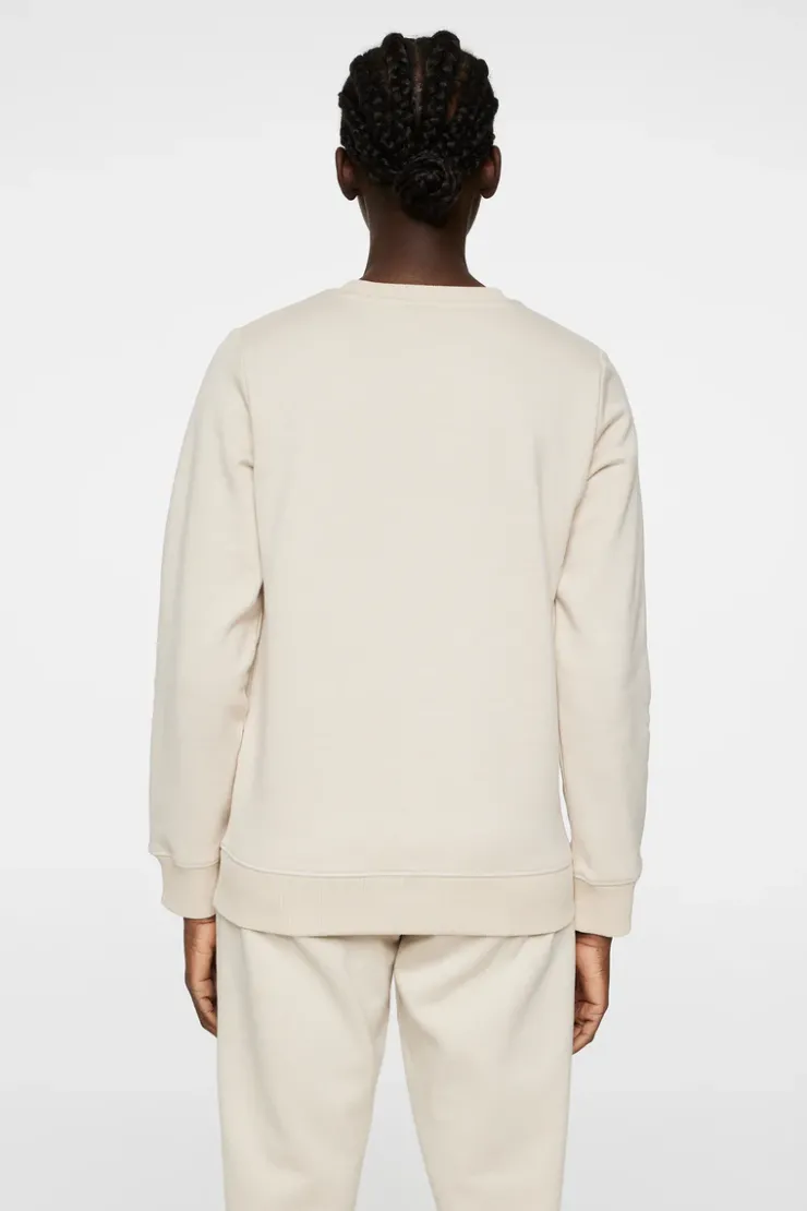 Active|Sweaters<J.Lindeberg W Alpha Crew Neck Moonbeam