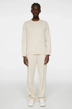 Active|Sweaters<J.Lindeberg W Alpha Crew Neck Moonbeam