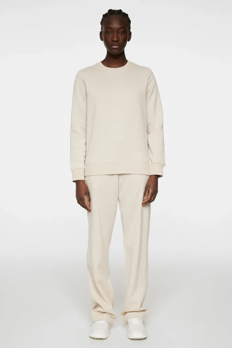 Active|Sweaters<J.Lindeberg W Alpha Crew Neck Moonbeam