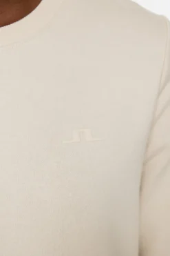 Active|Sweaters<J.Lindeberg W Alpha Crew Neck Moonbeam