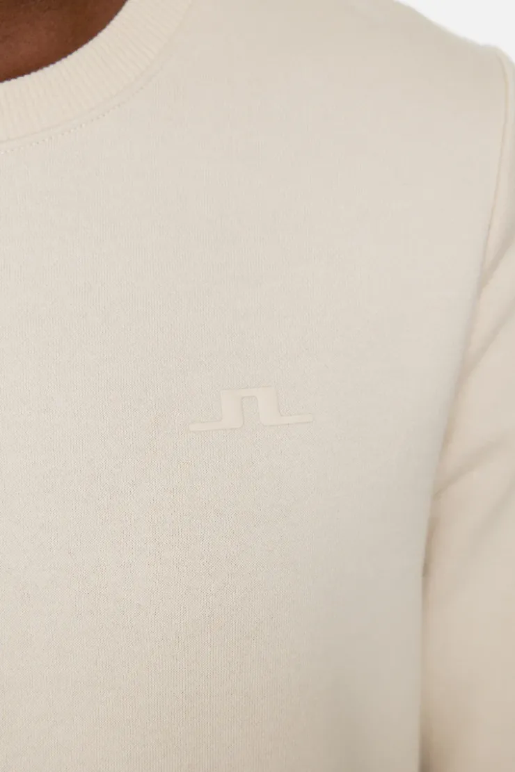Active|Sweaters<J.Lindeberg W Alpha Crew Neck Moonbeam