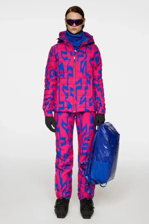 Ski|Jackets<J.Lindeberg W Thermic Down Jacket Printed GlitchBridgePink