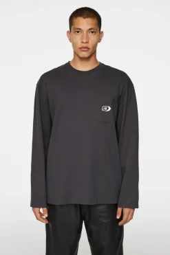 T-shirts<J.Lindeberg Walsh LS Pocket Tee WashedBlack