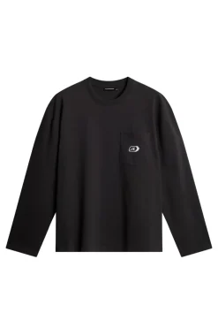 T-shirts<J.Lindeberg Walsh LS Pocket Tee WashedBlack