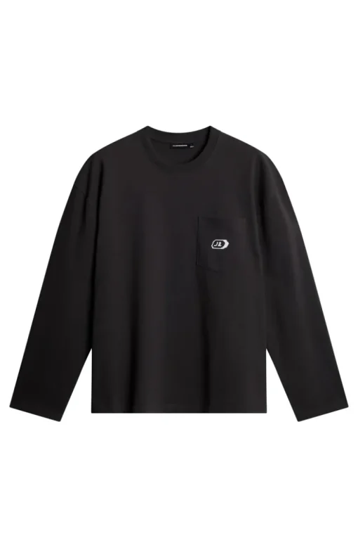 T-shirts<J.Lindeberg Walsh LS Pocket Tee WashedBlack