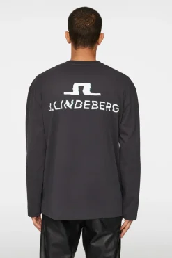 T-shirts<J.Lindeberg Walsh LS Pocket Tee WashedBlack