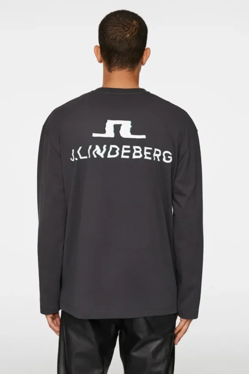 T-shirts<J.Lindeberg Walsh LS Pocket Tee WashedBlack