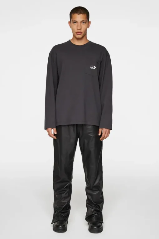 T-shirts<J.Lindeberg Walsh LS Pocket Tee WashedBlack