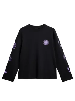 Tops|T-shirts<J.Lindeberg Walsh LS Print T-shirt Black
