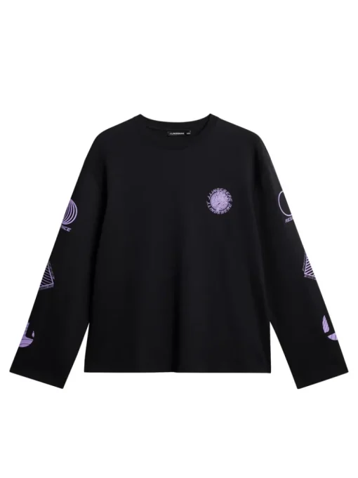 Tops|T-shirts<J.Lindeberg Walsh LS Print T-shirt Black