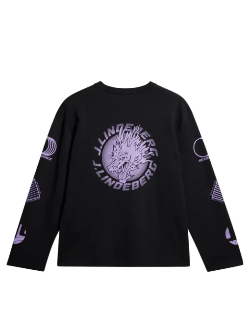 Tops|T-shirts<J.Lindeberg Walsh LS Print T-shirt Black