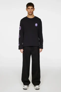 Tops|T-shirts<J.Lindeberg Walsh LS Print T-shirt Black