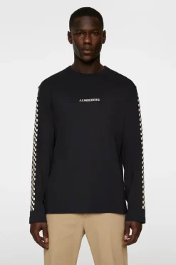 T-shirts|Tops<J.Lindeberg Walsh LS Print T-shirt Black